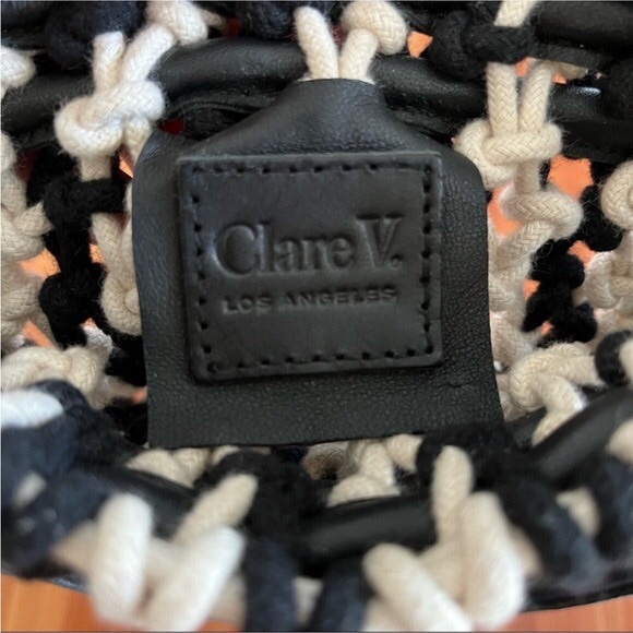 Clare V. Los Ángeles Stylish Black and White Women's Bag - Picture 4 of 14